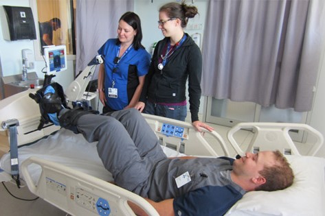 Demonstrating in-bed cycling