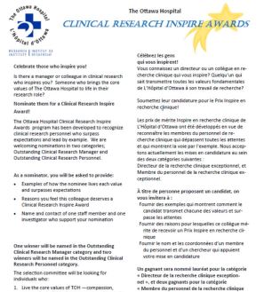 a flyer for the annual awards