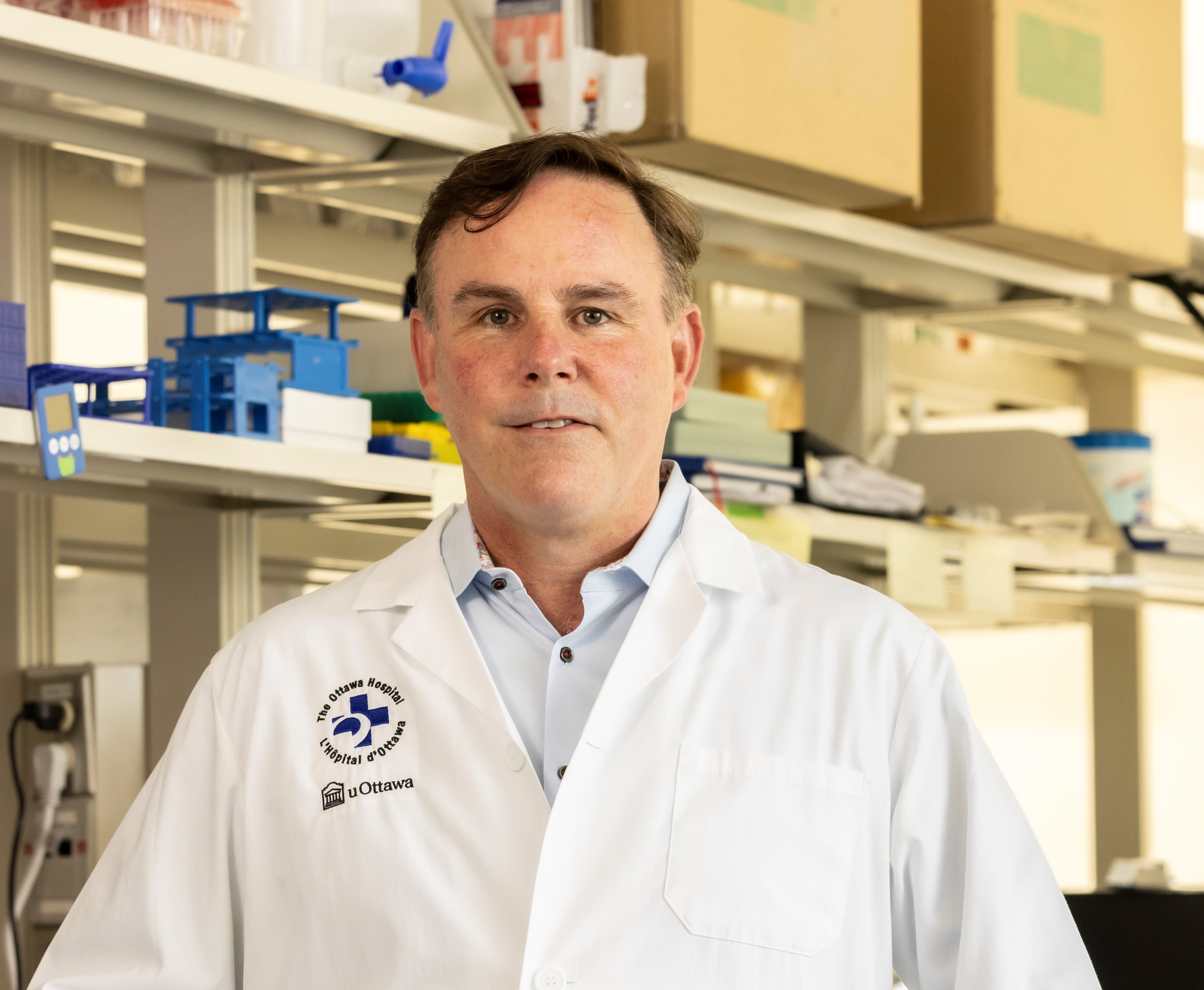 Dr. Jeff Dilworth in a lab at The Ottawa Hospital