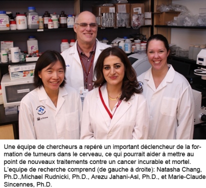 quatre personnes dans des manteaux de labo