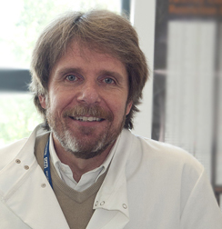 a person wearing a white coat