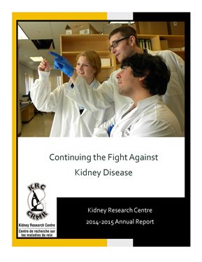 Kidney Research Centre Annual Report coverpage