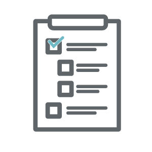 a checklist icon with a checklist icon