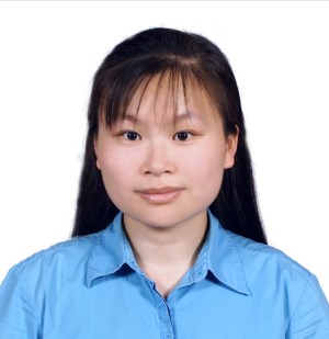 a person with a blue shirt and a white background