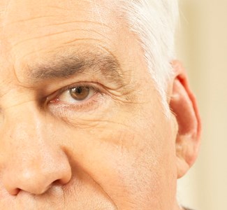 a person with white hair