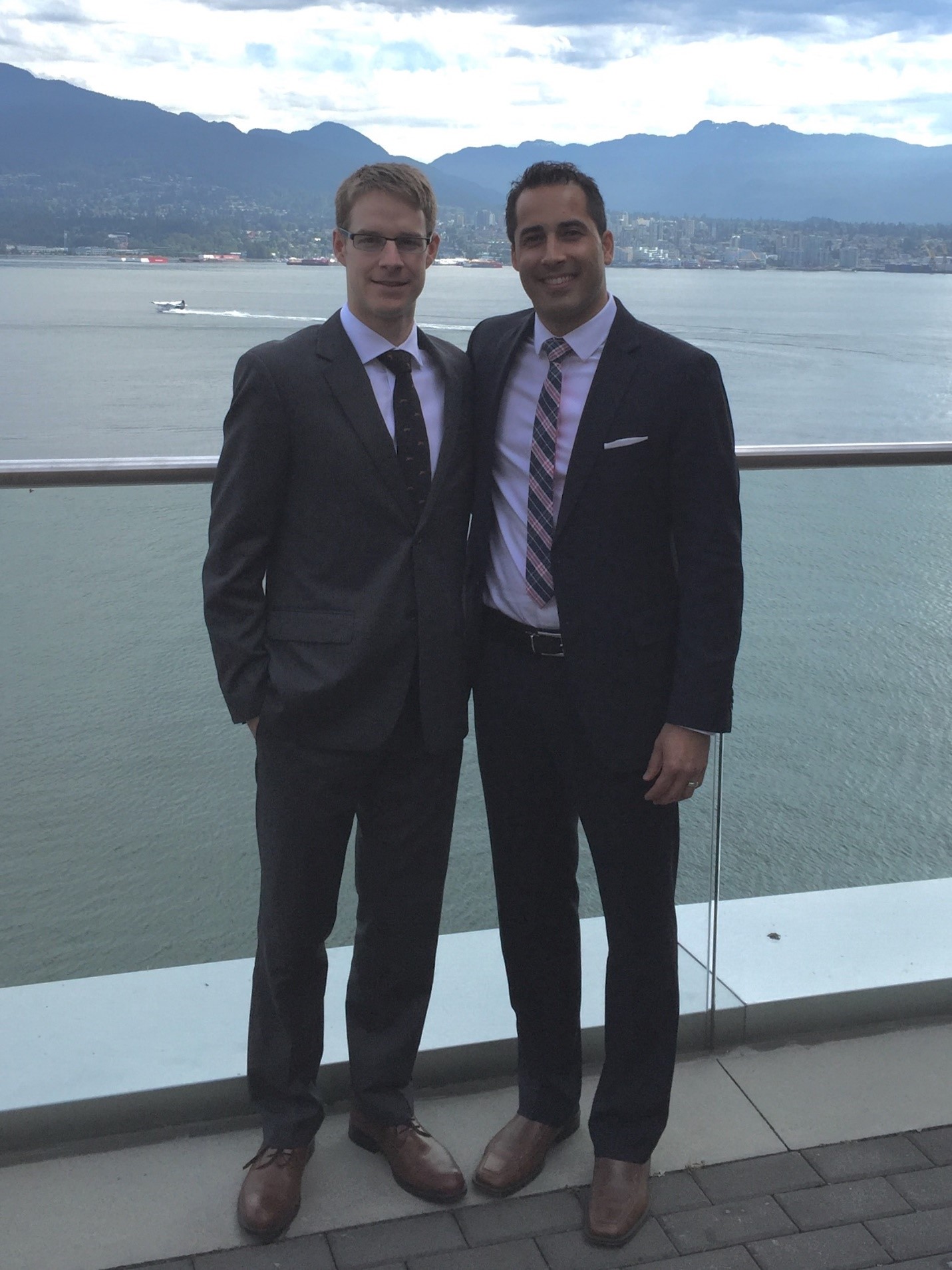 Two people in a suit