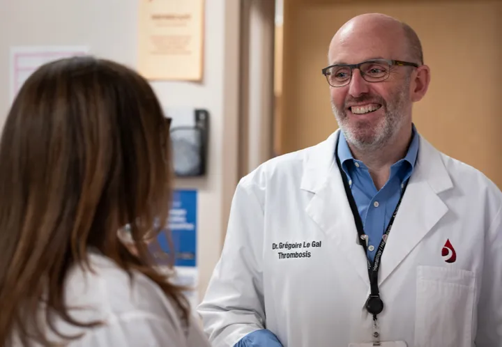 Two doctors having a conversation