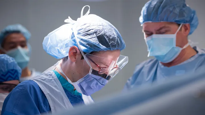 Surgeons in an operating room