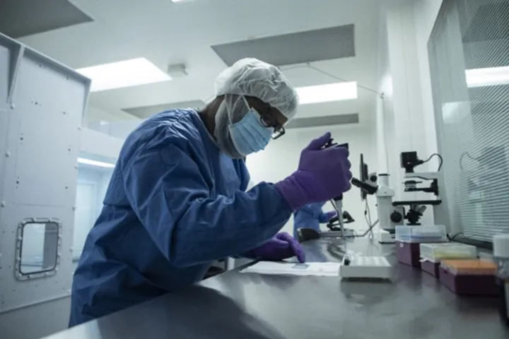 A person working in a lab