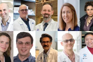 Composite image of 10 faces