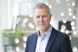 Man in suit looking at camera