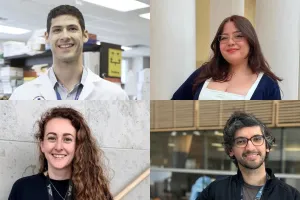 Composite photo of four researchers looking at the camera