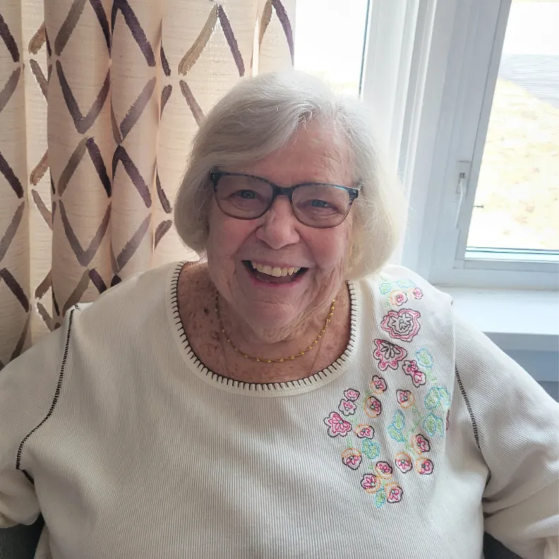 Woman with glasses