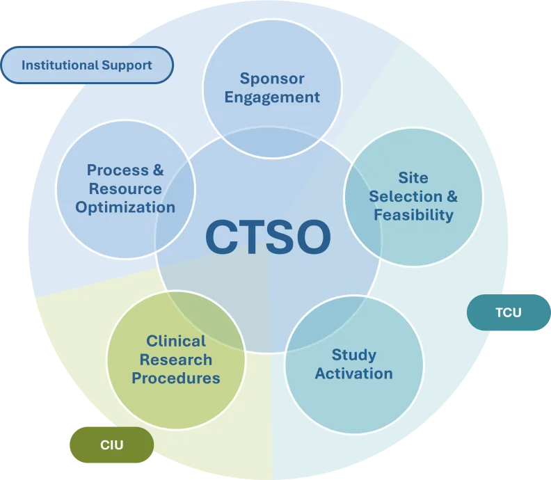 Clinical Trial Services Office service model diagram